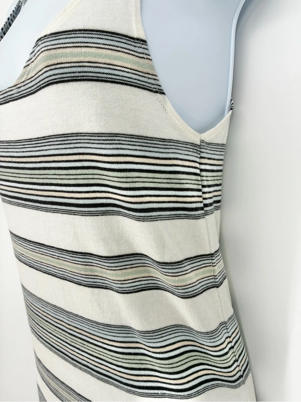 Hurley Striped Cotton Knit Scoop Neck Maxi Dress XS